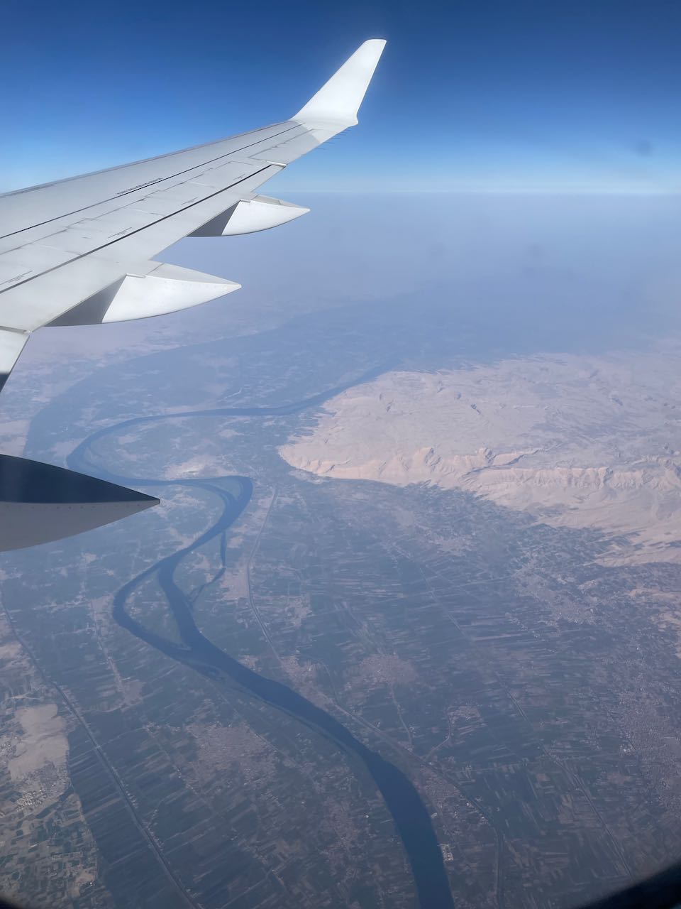 上空から眺めるナイル川